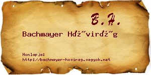 Bachmayer Hóvirág névjegykártya